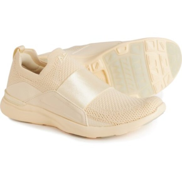 NWT APL SZ 7.5 Women's TechLoom® Bliss Running Shoes - Slip-Ons Metallic Vanilla - Picture 1 of 9
